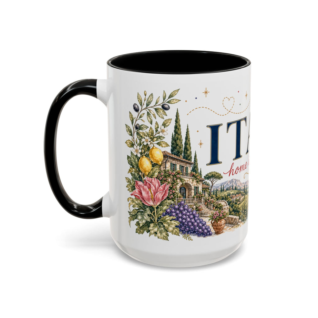 Italy Home Country Mug | Moving Away Gift | Long Distance Friendship | 11 oz 15 oz Accent Mug