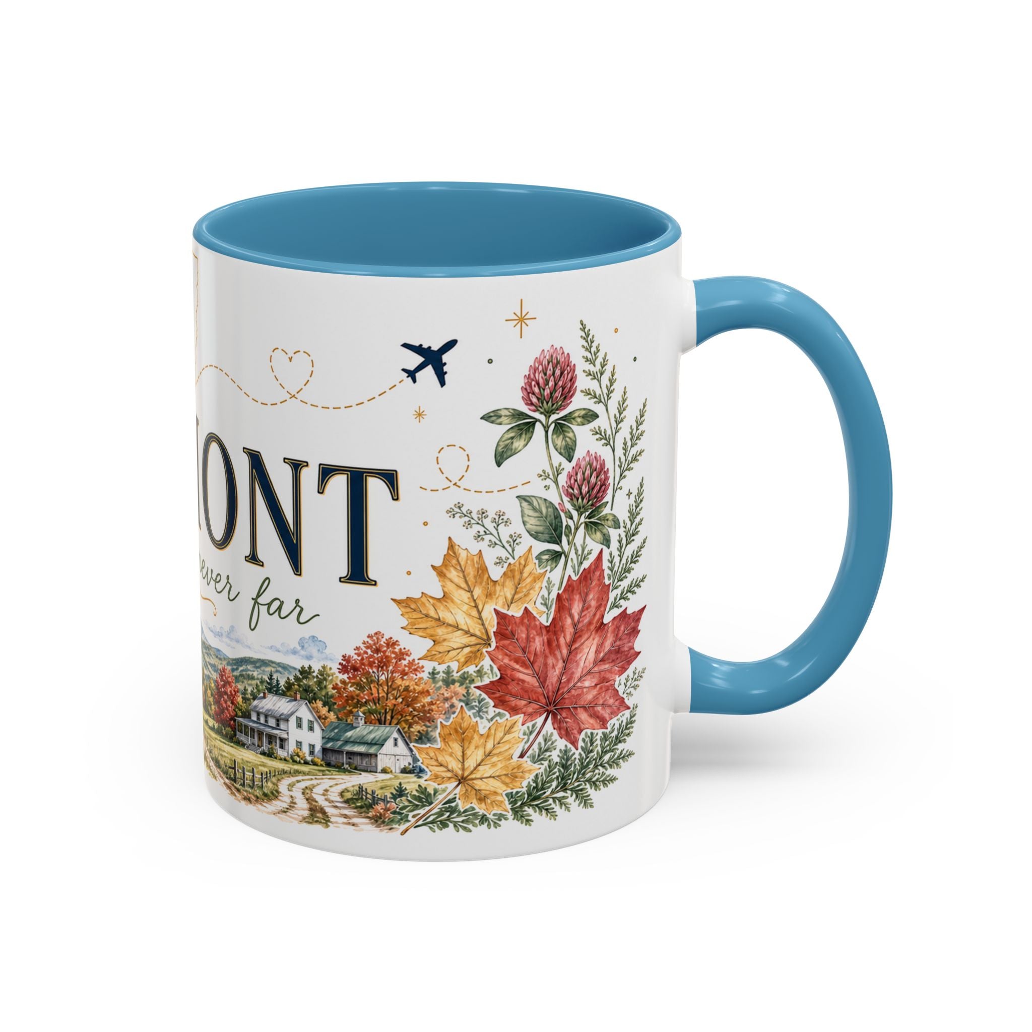 Vermont Home State Mug | Moving Away Gift | Long Distance Friendship Coffee Cup | 11oz 15oz Accent Mug
