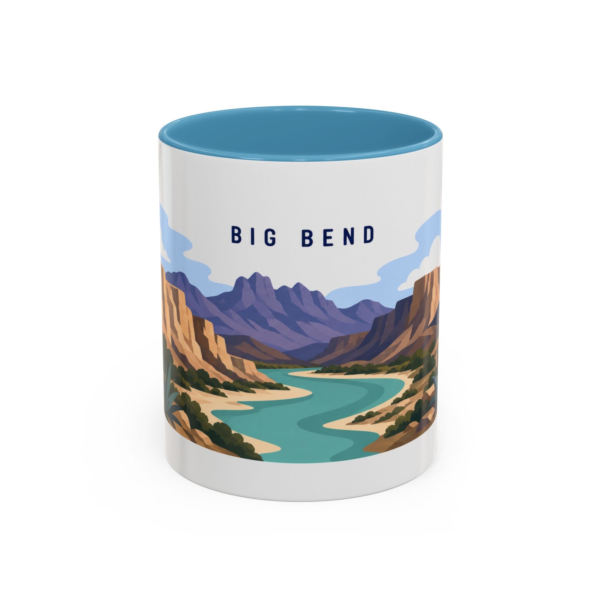 Big Bend National Park Coffee Mug | Solid Color Block Park Souvenir | 11oz 15oz Accent Mug