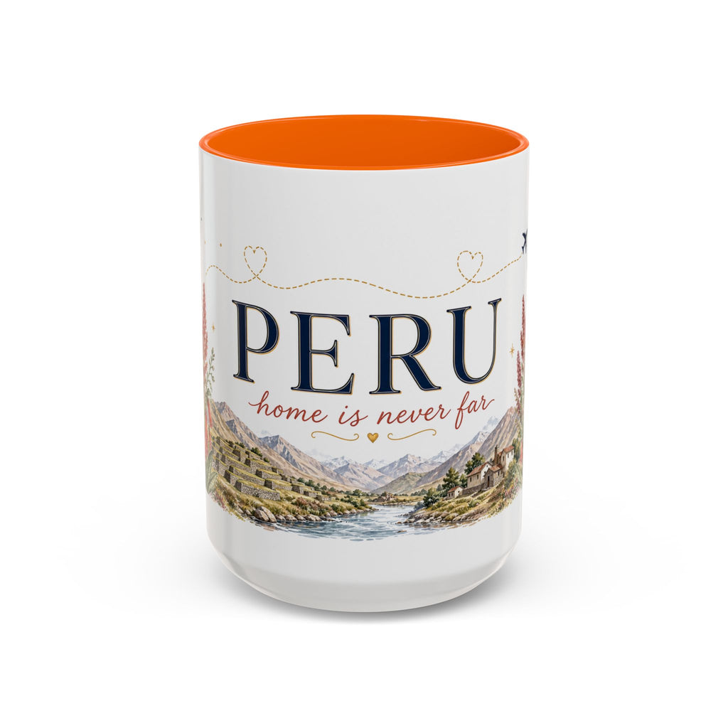 Peru Home Country Mug | Moving Away Gift | Long Distance Friendship | 11 oz 15 oz Accent Mug
