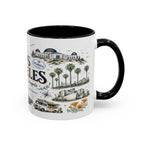 Los Angeles Coffee Mug | California Souvenir City Gift | Accent Color Ceramic 11oz 15oz