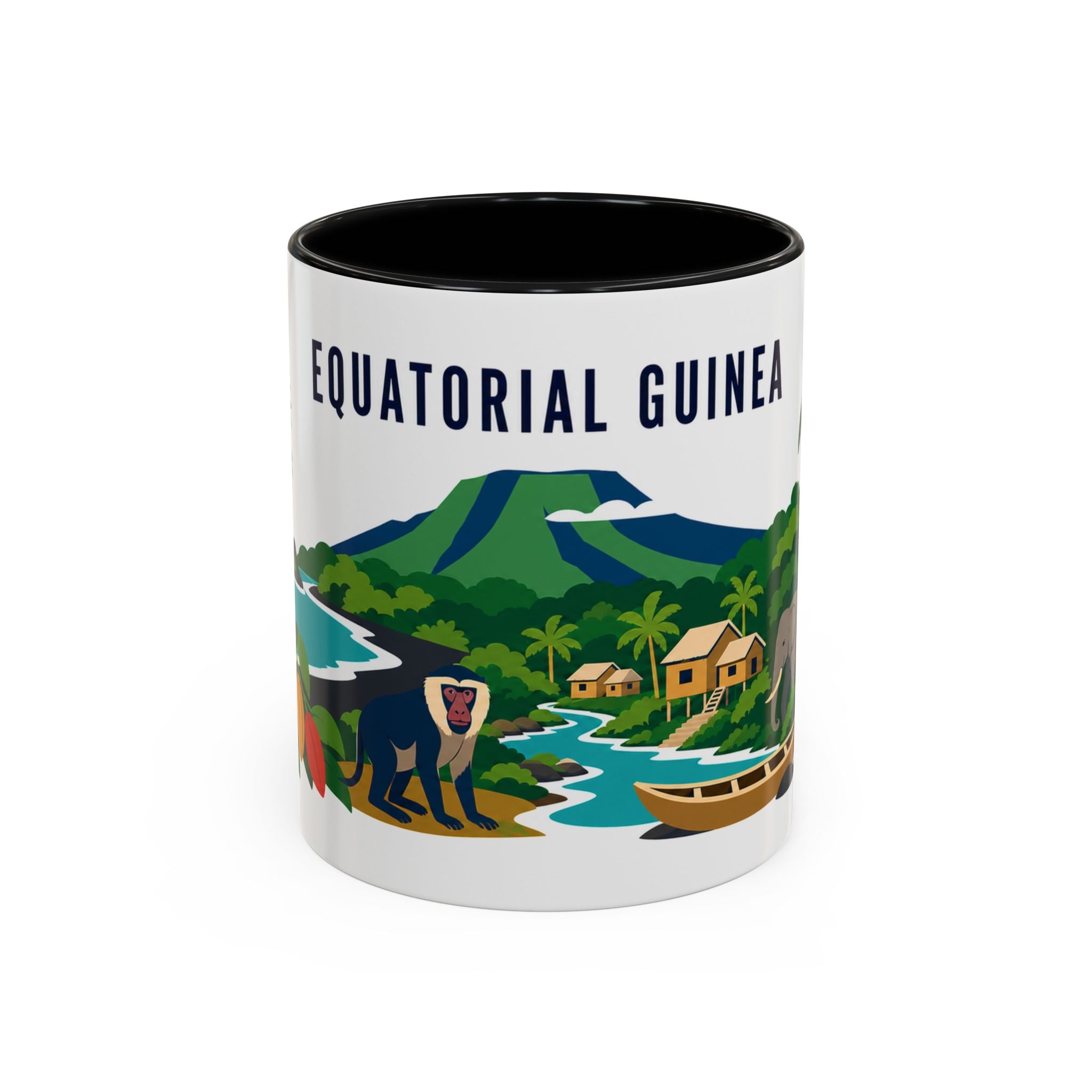 Equatorial Guinea Coffee Mug | Travel Souvenir Accent Mug | Country Gift Ceramic Cup 11oz 15oz