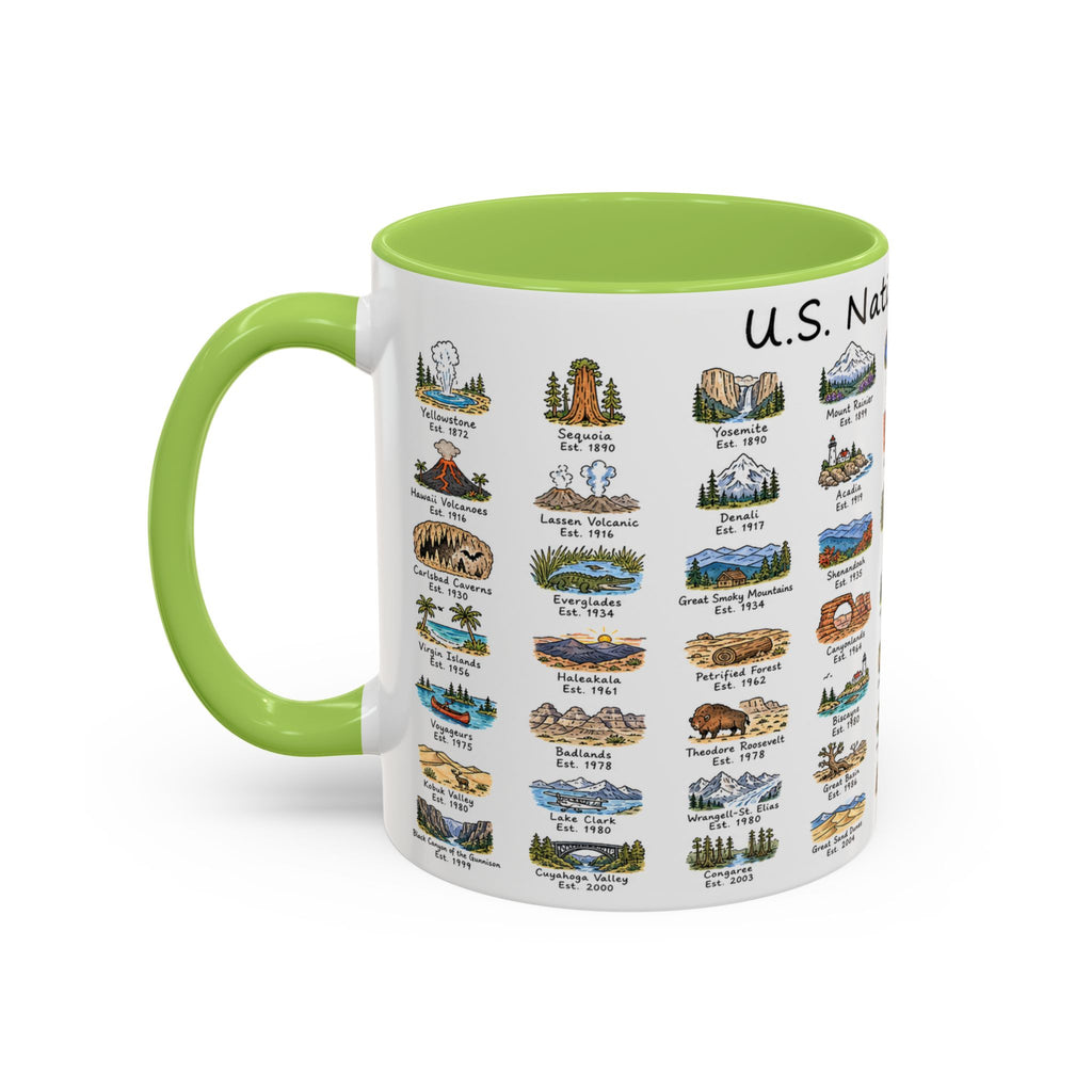 63 National Parks Mug | U.S. Parks Coffee Cup | Park Bucket List Gift | Road Trip Hiking Camping Souvenir