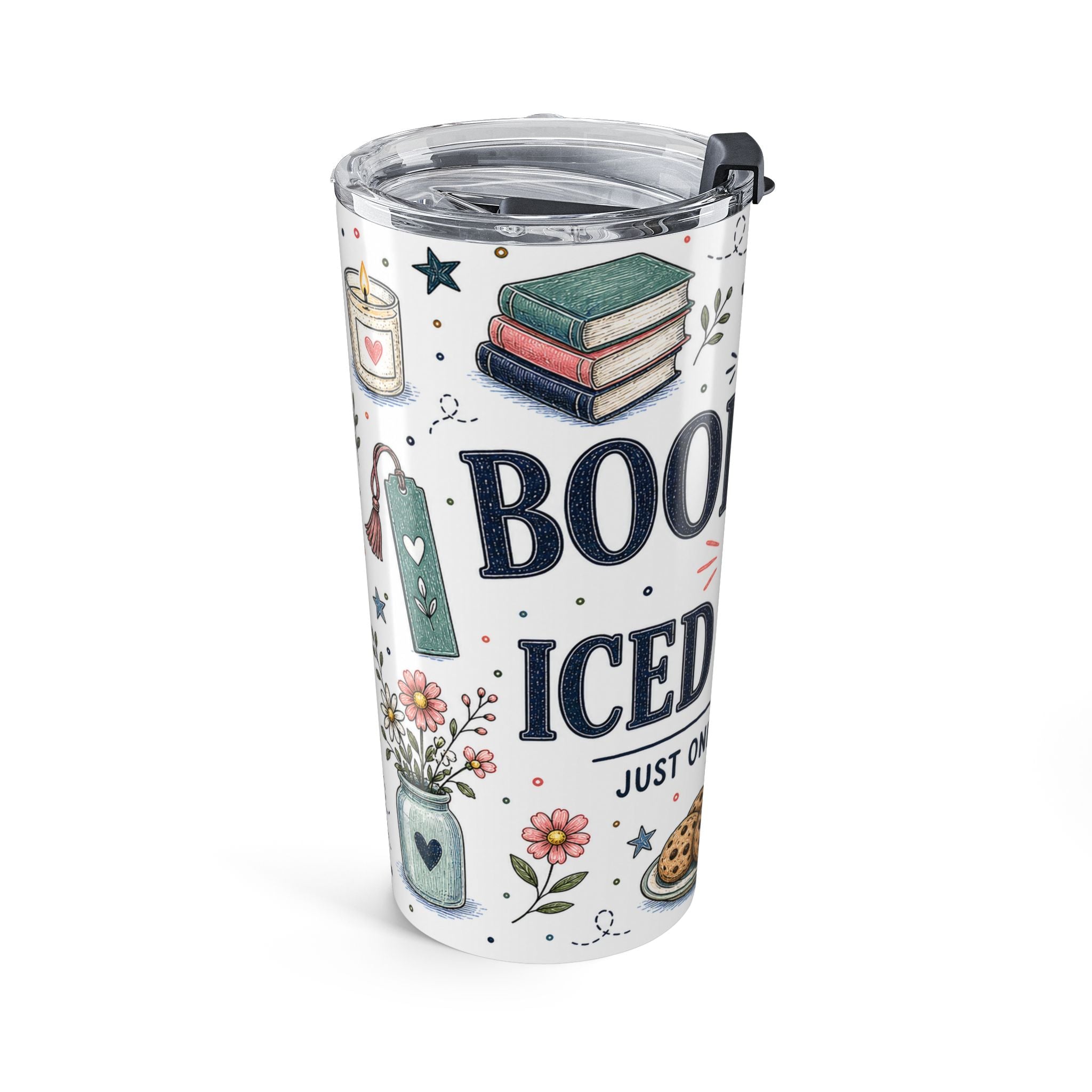 Book Club and Iced Coffee 20oz Tumbler | Book Lover Gift | Insulated Stainless Steel Travel Cup