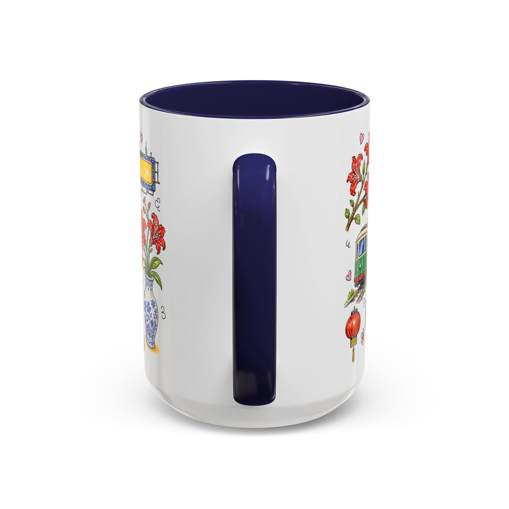 Hong Kong Illustrated Travel Mug | City Souvenir Accent Coffee Mug | 11oz 15oz Ceramic Cup