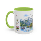 Hallstatt Illustrated Travel Mug | Austria Souvenir Accent Coffee Mug | 11oz 15oz Ceramic Cup