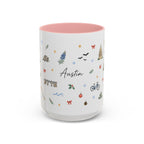Austin Christmas Mug | Watercolor Travel Souvenir | Holiday Gift | Accent Ceramic Coffee Cup 11oz 15oz