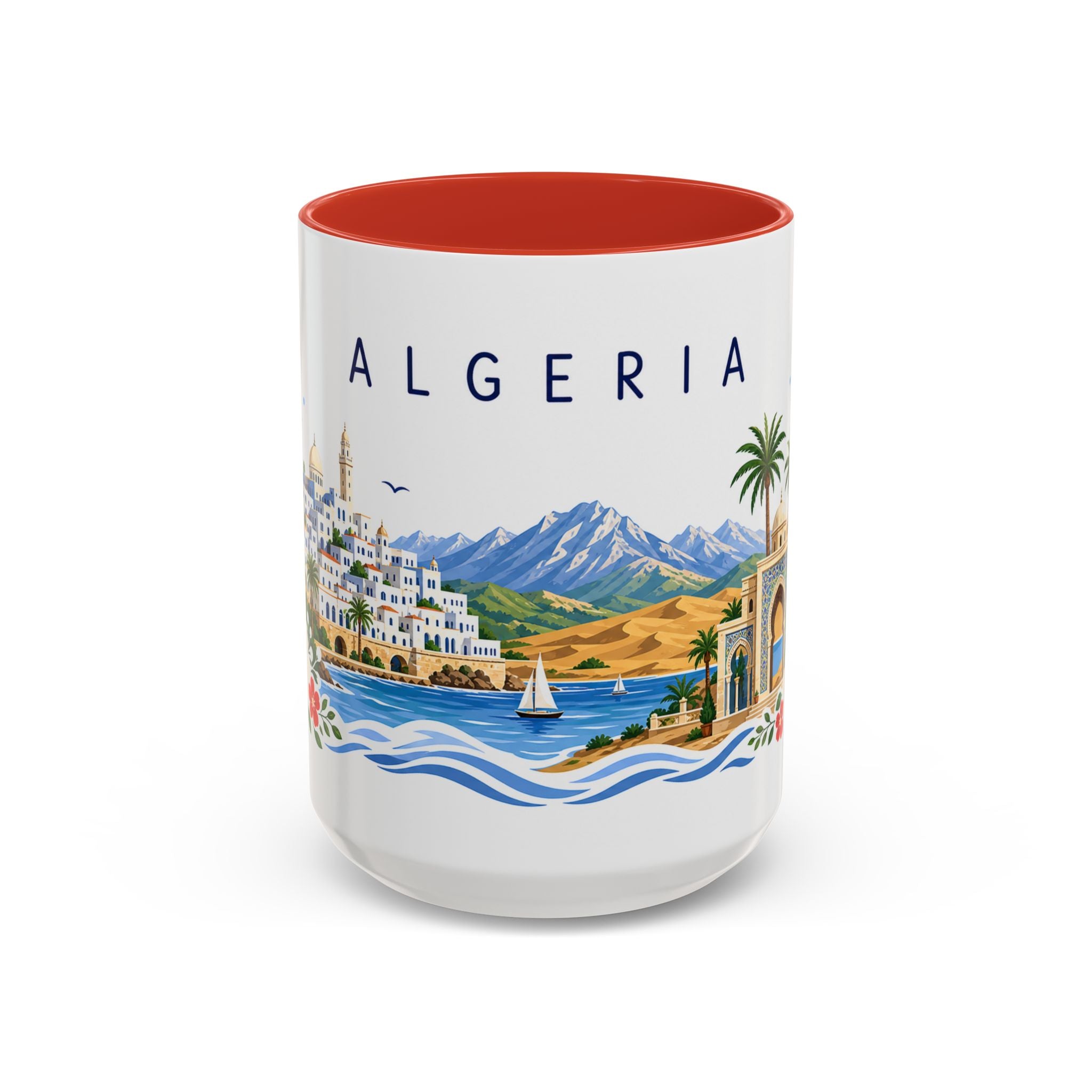 Algeria Coffee Mug | Travel Souvenir Accent Mug | Place Gift Ceramic Cup 11oz 15oz