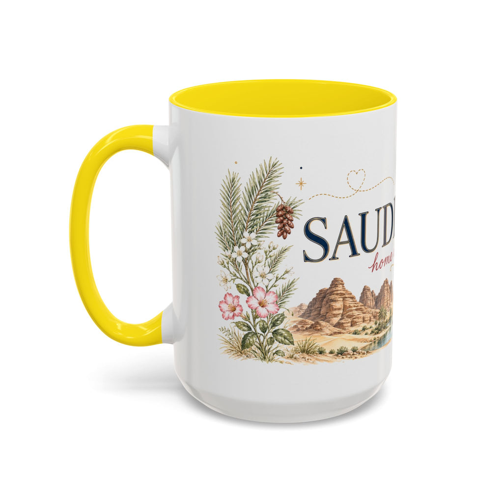 Saudi Arabia Home Country Mug | Moving Away Gift | Long Distance Friendship | 11 oz 15 oz Accent Mug