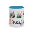 Macau Coffee Mug | Postage Stamp Collage Mug | Travel Souvenir Accent Cup 11oz 15oz