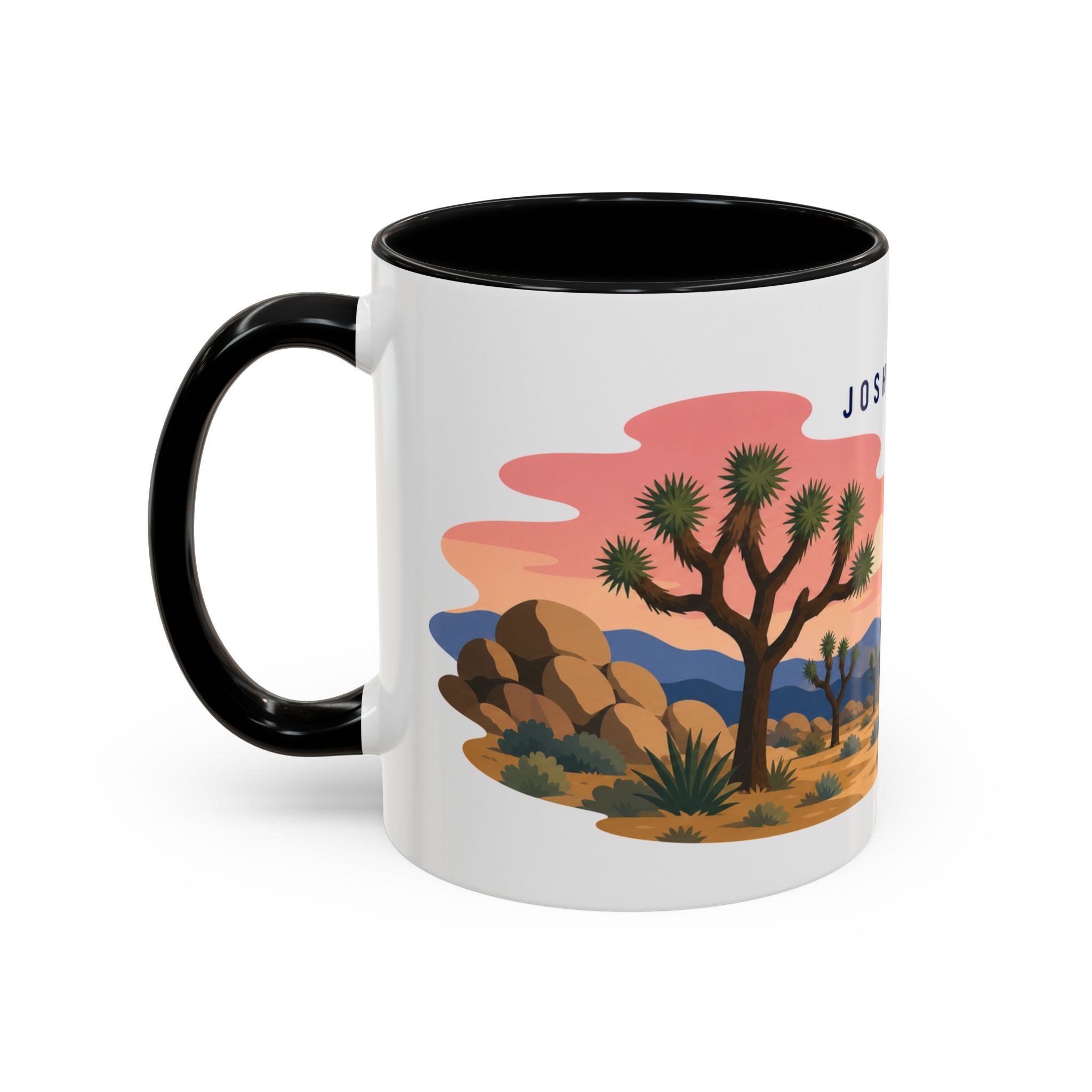 Joshua Tree National Park Coffee Mug | Solid Color Block Park Souvenir | 11oz 15oz Accent Mug