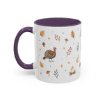 Thanksgiving Turkey Mug | Friendly Woodland Watercolor Gift | Autumn Accent Cup 11oz 15oz