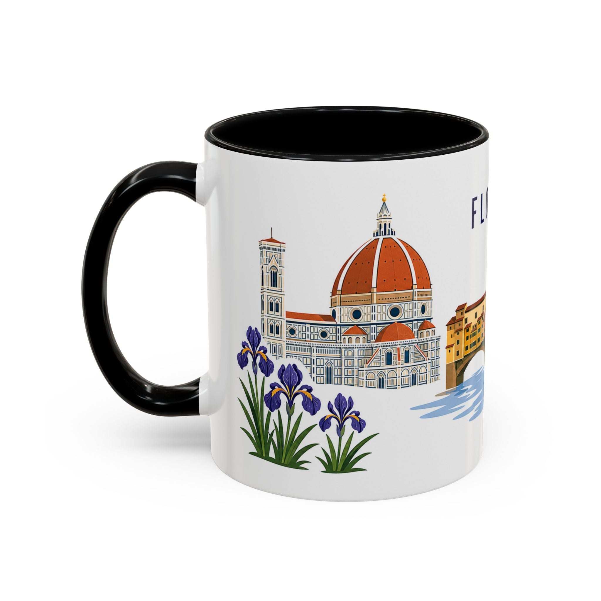 Florence Coffee Mug | Italy Travel Souvenir | Porcelain Decal City Gift | 11oz 15oz Accent Mug