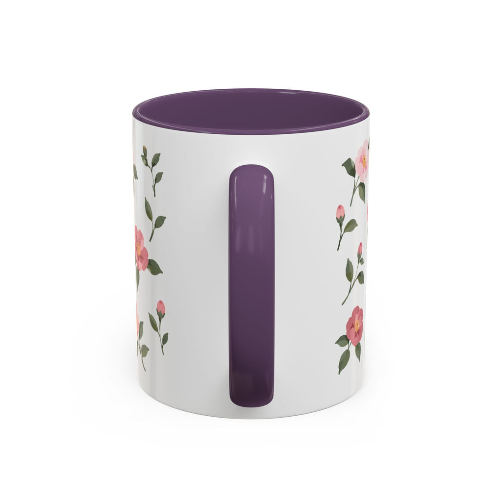 Alabama Camellia Mug, State Flower Floral Coffee Cup, 11oz Botanical Gift