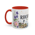 Rhode Island State Map Mug | Botanical Seaside Accent Cup (11oz or 15oz)
