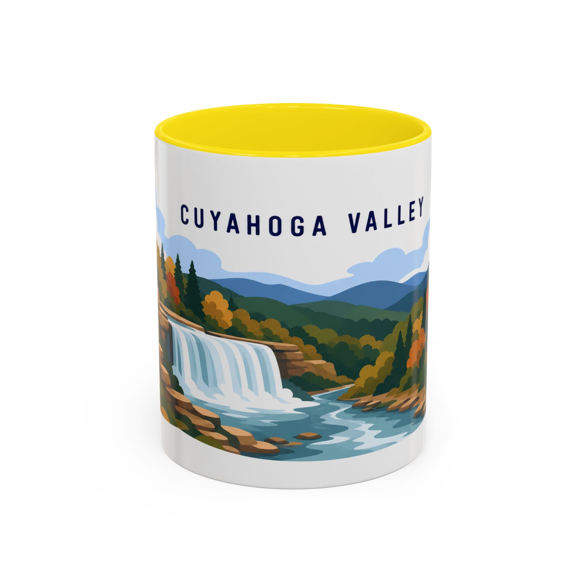 Cuyahoga Valley National Park Coffee Mug | Solid Color Block Park Souvenir | 11oz 15oz Accent Mug