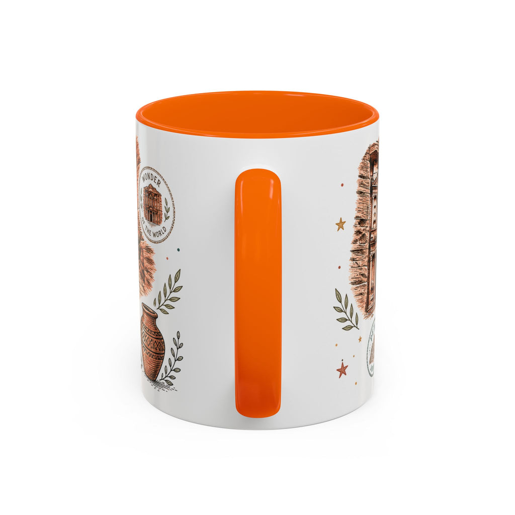 Petra Coffee Mug | Travel Destination Souvenir Gift | Accent Color Ceramic 11oz 15oz