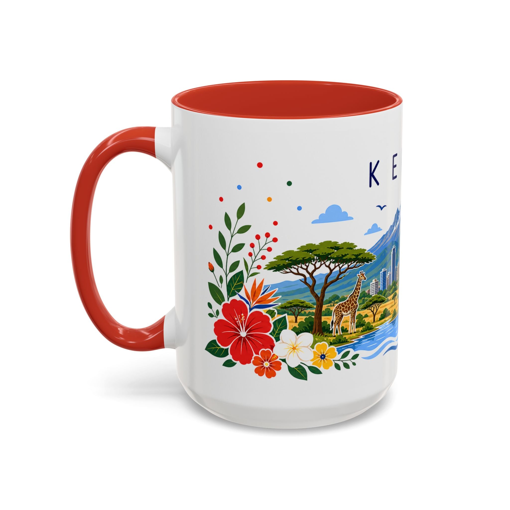 Kenya Coffee Mug | Travel Souvenir Accent Mug | Place Gift Ceramic Cup 11oz 15oz