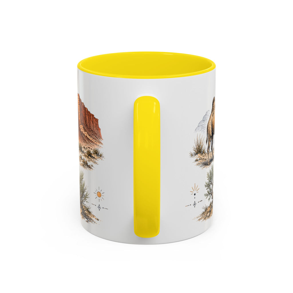 Gobi Desert Mug, Mongolia Travel Souvenir, Bucket List Gift, Accent Ceramic Coffee Mug 11oz 15oz