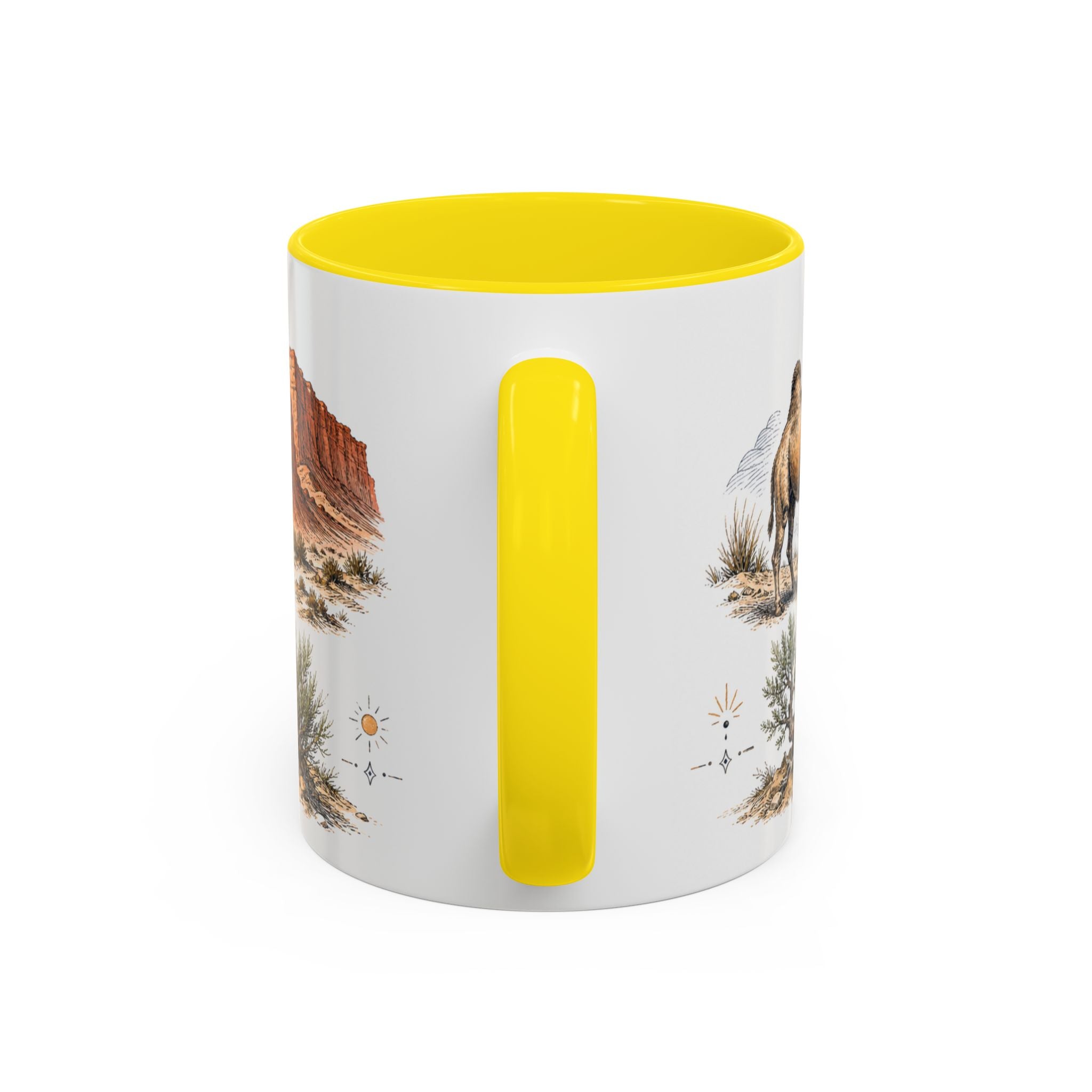 Gobi Desert Mug, Mongolia Travel Souvenir, Bucket List Gift, Accent Ceramic Coffee Mug 11oz 15oz
