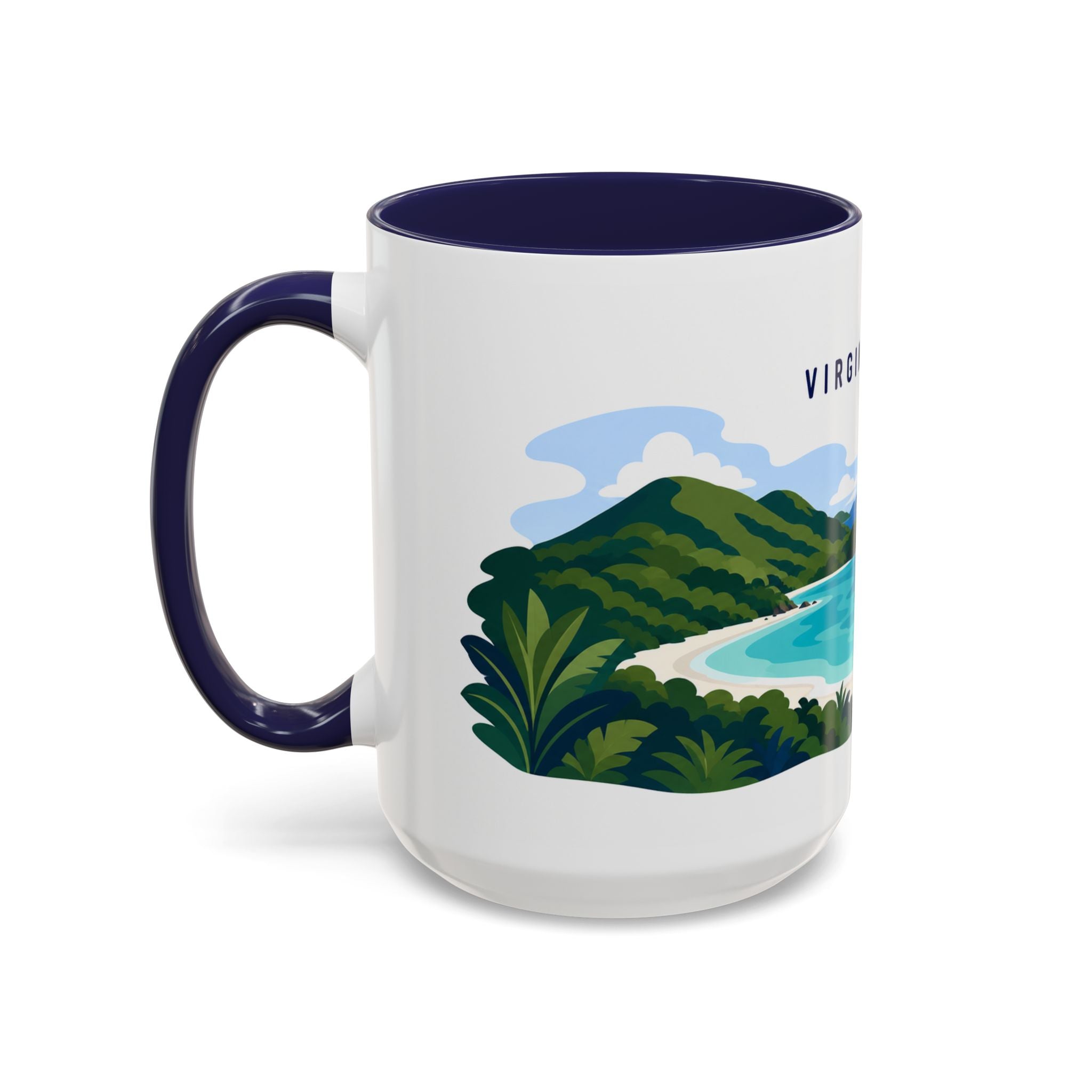 Virgin Islands National Park Coffee Mug | Solid Color Block Park Souvenir | 11oz 15oz Accent Mug
