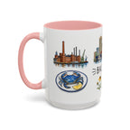 Baltimore Illustrated Travel Mug | City Souvenir Accent Coffee Mug | 11oz 15oz Ceramic Cup