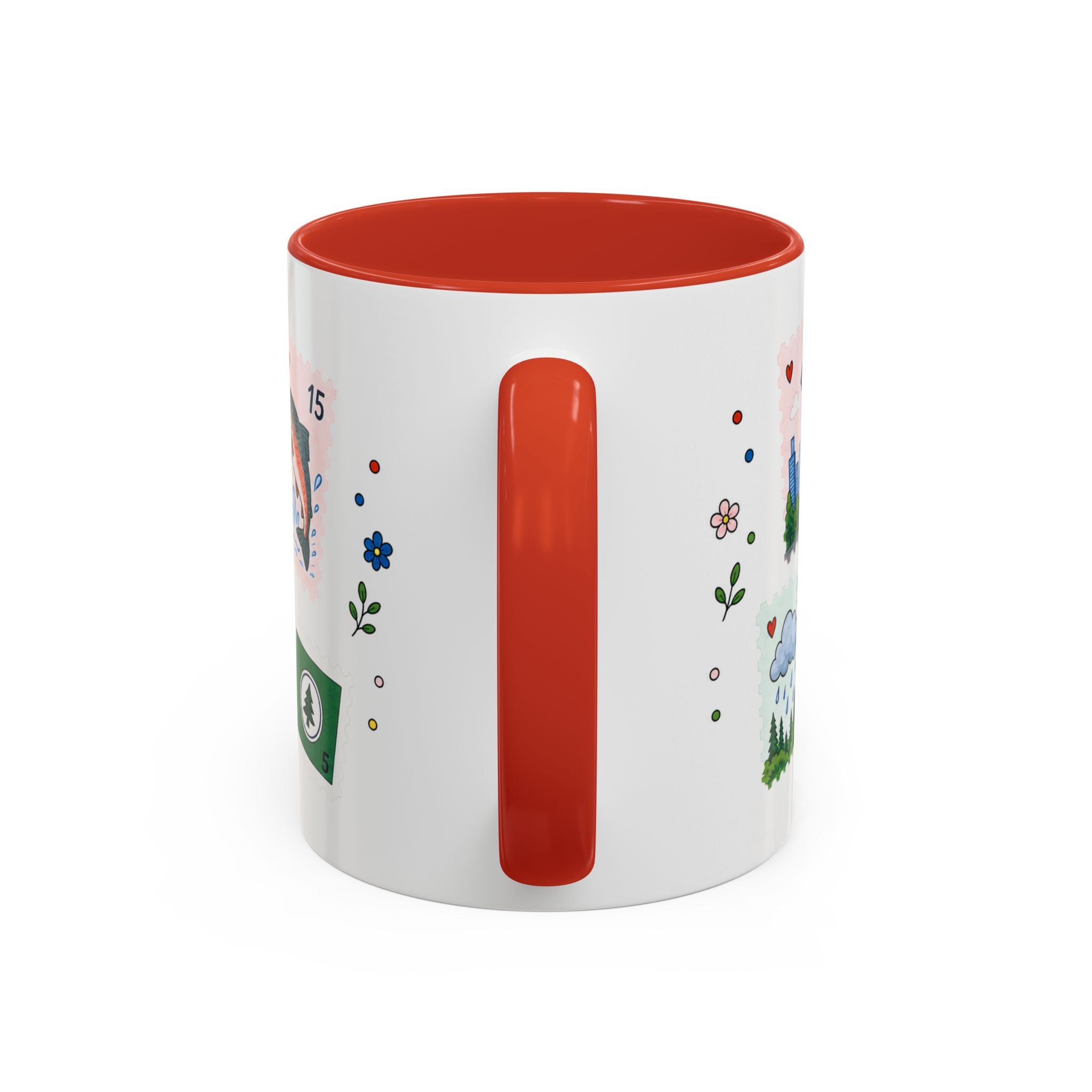 Seattle Coffee Mug | Postage Stamp Collage Mug | Travel Souvenir Accent Cup 11oz 15oz