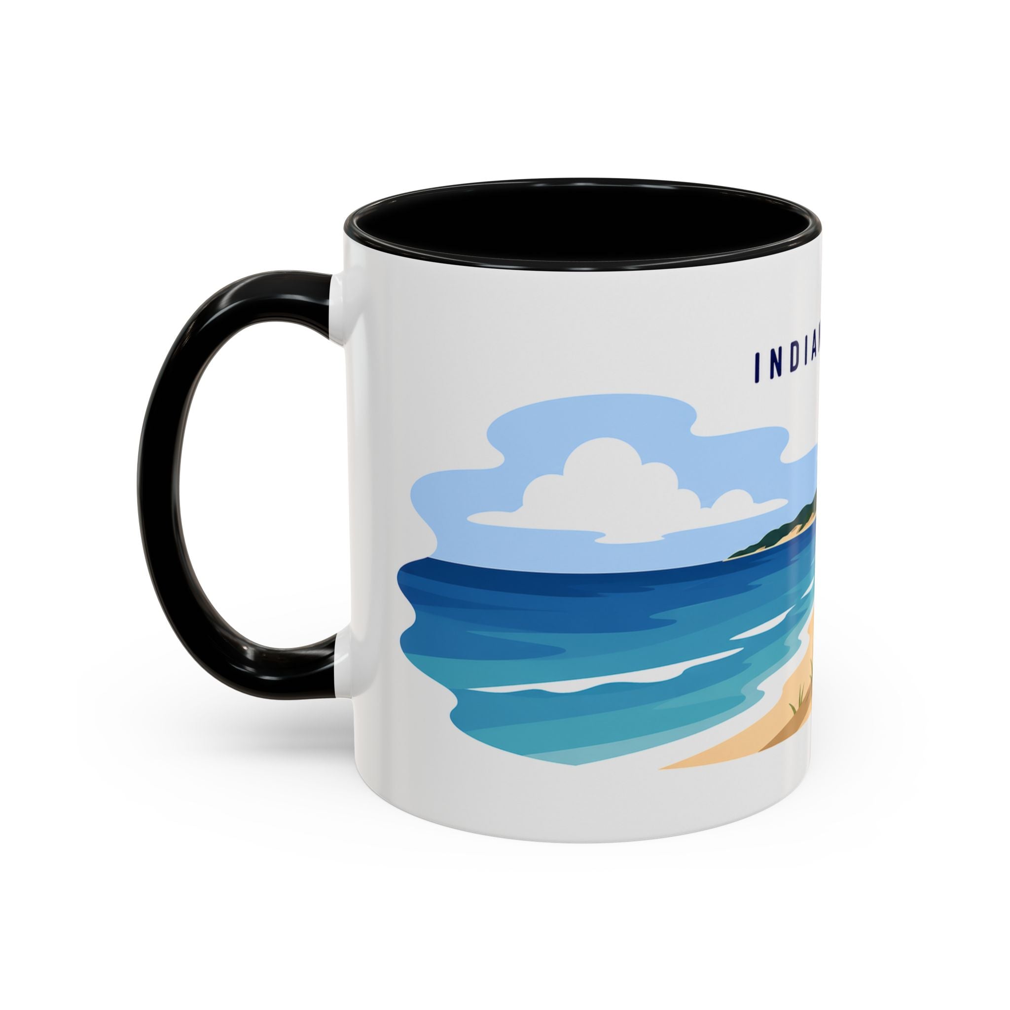 Indiana Dunes National Park Coffee Mug | Solid Color Block Park Souvenir | 11oz 15oz Accent Mug