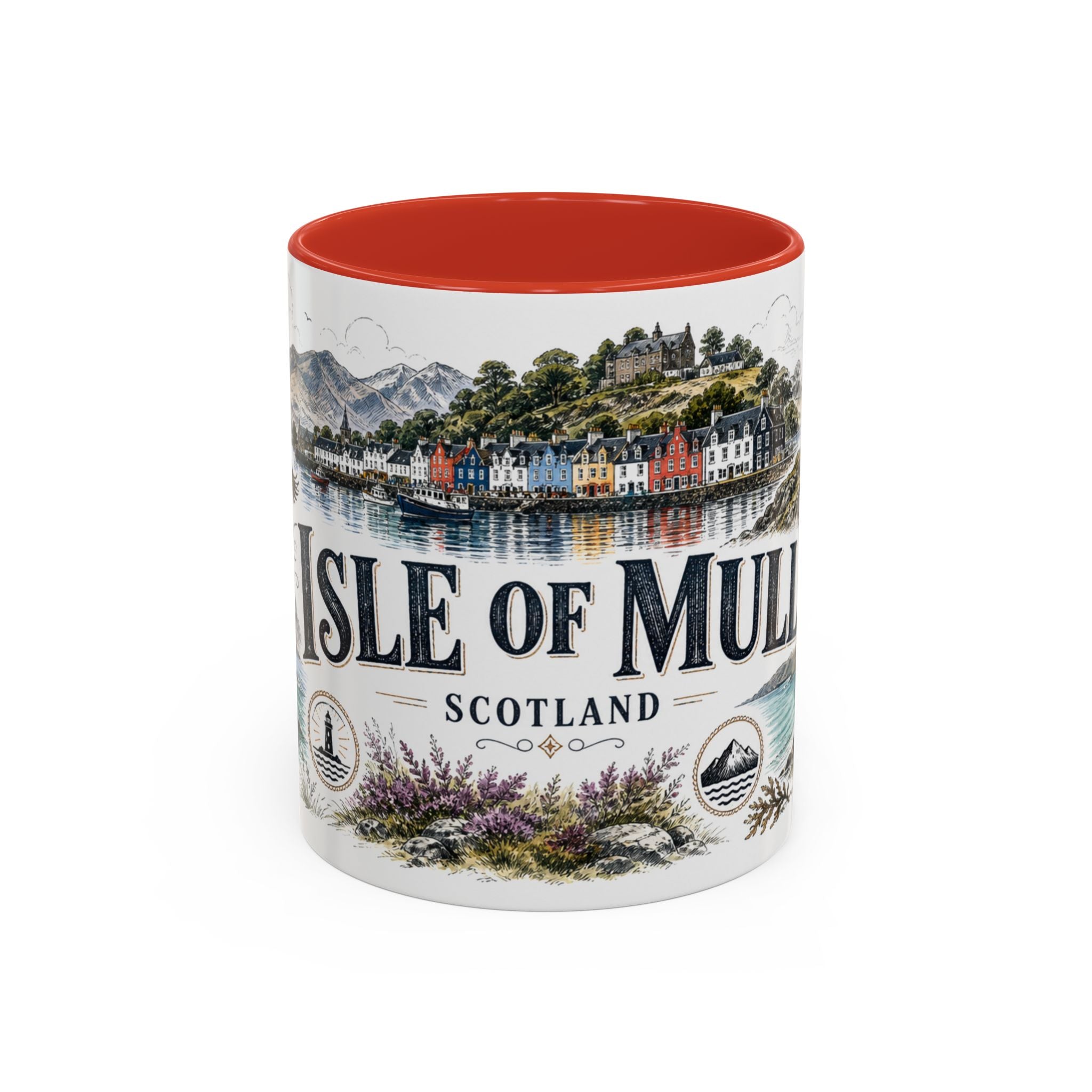 Isle of Mull Mug, Scotland Travel Souvenir, Bucket List Gift, Accent Ceramic Coffee Mug 11oz 15oz