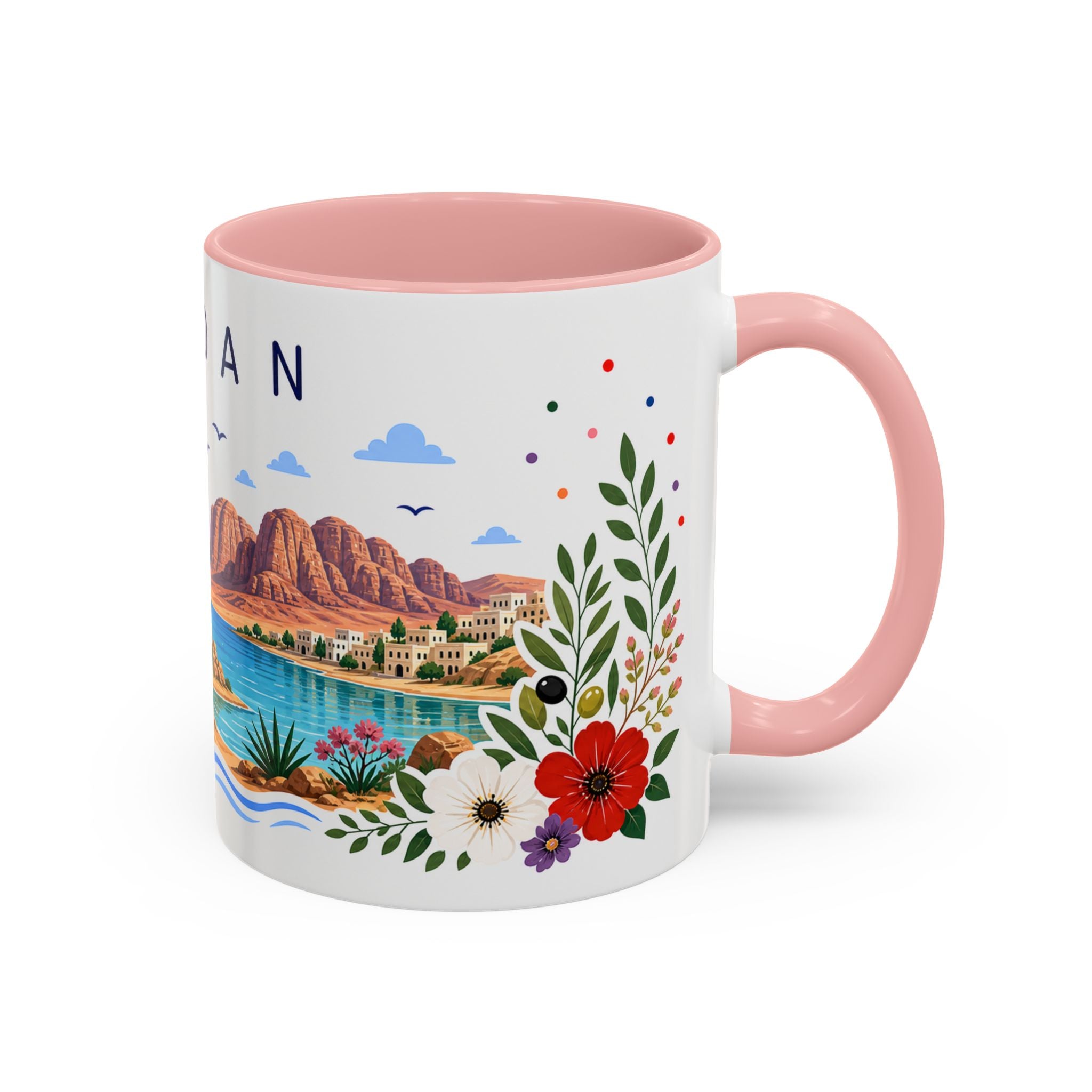 Jordan Coffee Mug | Travel Souvenir Accent Mug | Place Gift Ceramic Cup 11oz 15oz