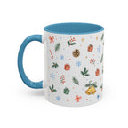Christmas Candle Mug | Holly Wreath Watercolor Holiday Gift | Accent Cup 11oz 15oz