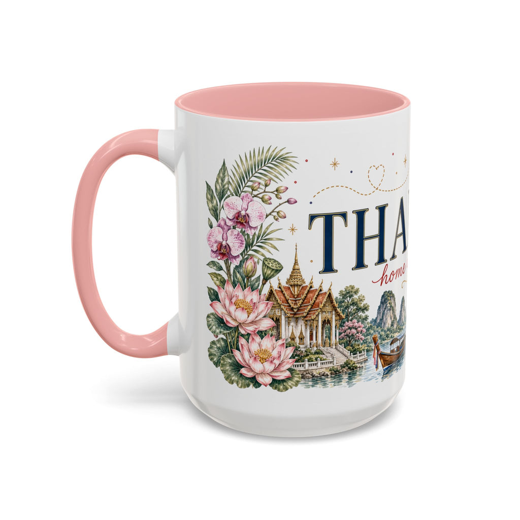 Thailand Home Country Mug | Moving Away Gift | Long Distance Friendship | 11 oz 15 oz Accent Mug