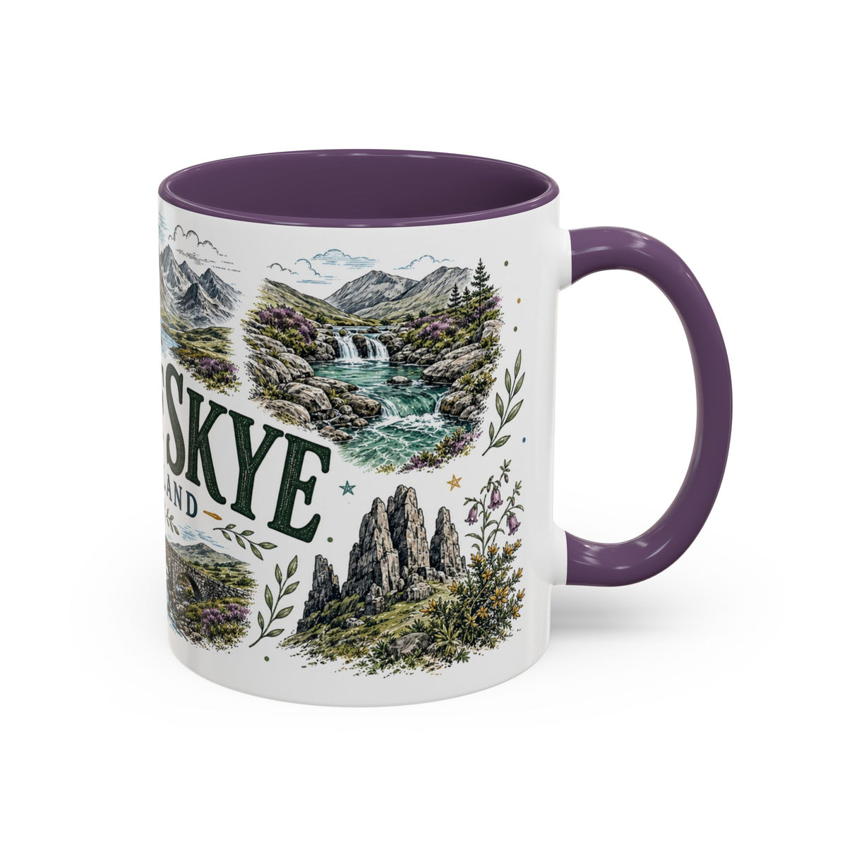 Isle of Skye Mug, Scotland Travel Souvenir, Bucket List Gift, Accent Ceramic Coffee Mug 11oz 15oz