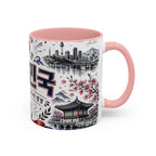 South Korea Soccer Coffee Mug | World Cup Fan Gift | Accent Color Ceramic 11oz 15oz Match Day Cup