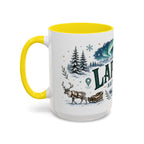 Lapland Coffee Mug | Travel Destination Souvenir Gift | Accent Color Ceramic 11oz 15oz