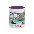 Porto Illustrated Travel Mug | City Souvenir Accent Coffee Mug | 11oz 15oz Ceramic Cup