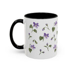 Wisconsin Wood Violet Mug, State Flower Floral Coffee Cup, 11oz Botanical Gift