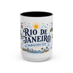 Rio de Janeiro Coffee Mug | Brazil Souvenir Travel Gift | Accent Color Ceramic 11oz 15oz
