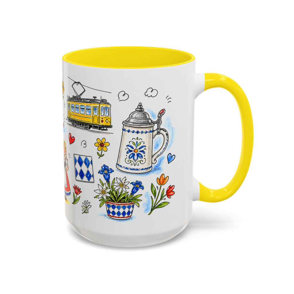 Munich Travel Mug | European City Souvenir Accent Coffee Mug | 11oz 15oz Ceramic Cup