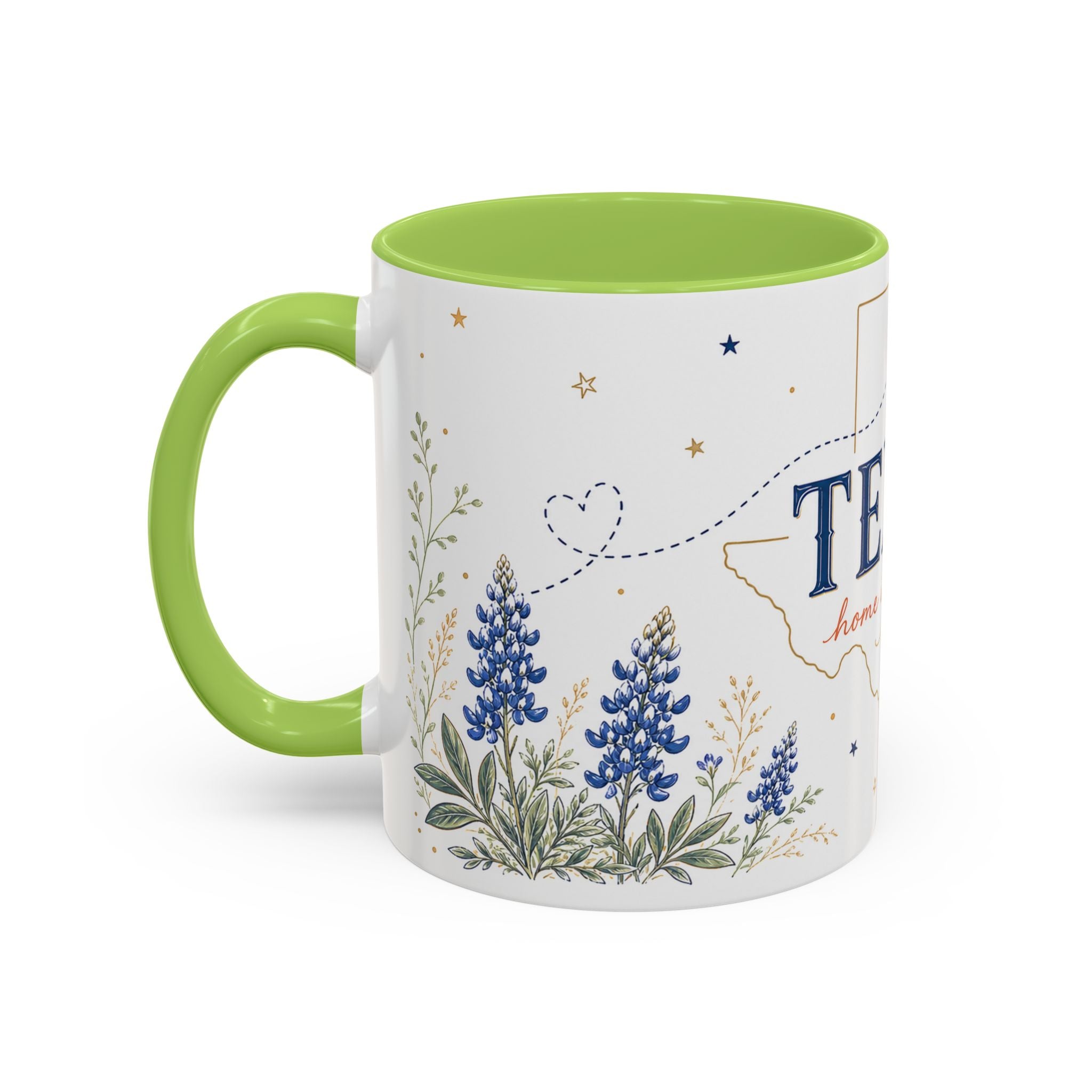 Texas State Map Mug | Bluebonnet Botanical Design, Home Reminder Coffee Cup