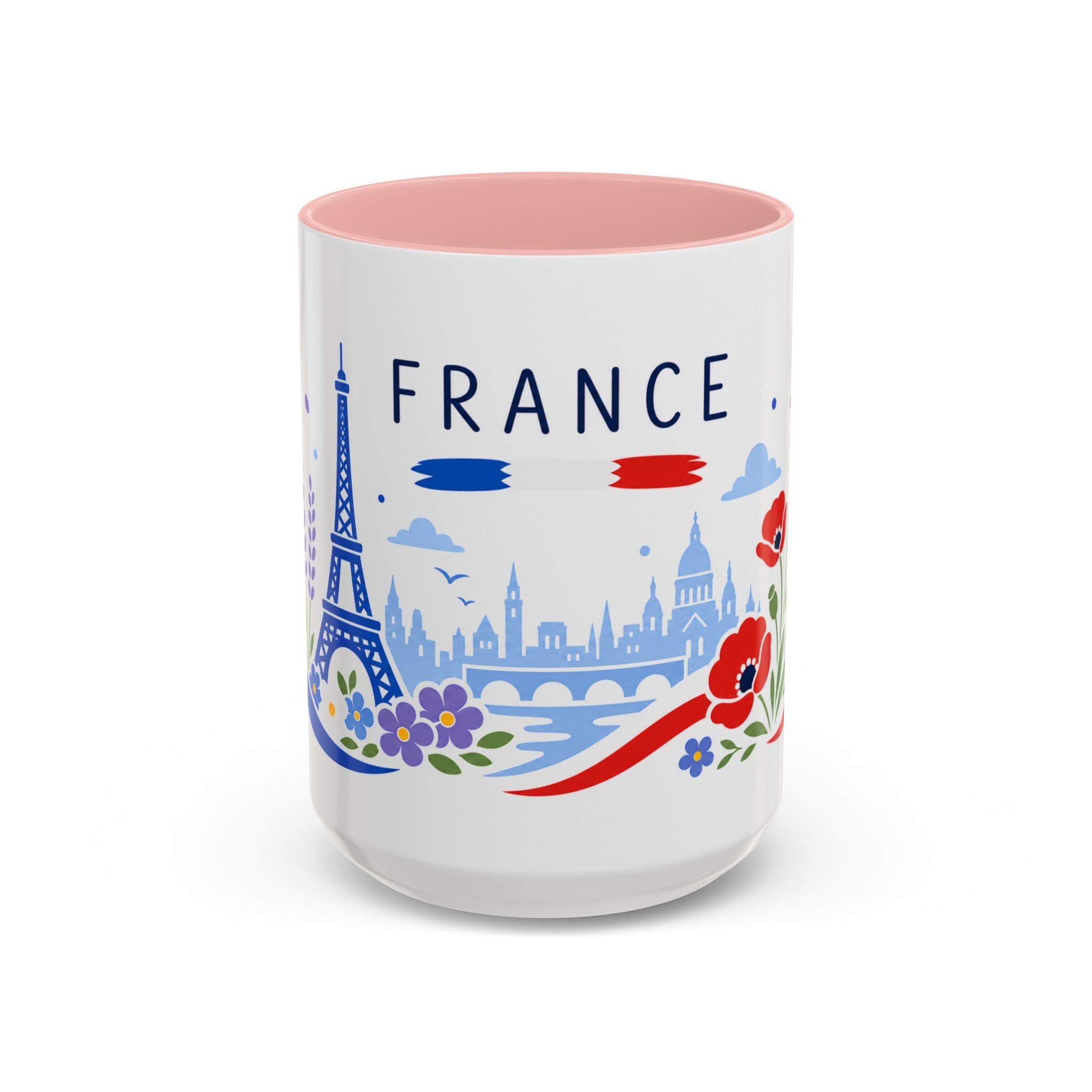 France Coffee Mug | Travel Souvenir Accent Mug | Country Gift Ceramic Cup 11oz 15oz