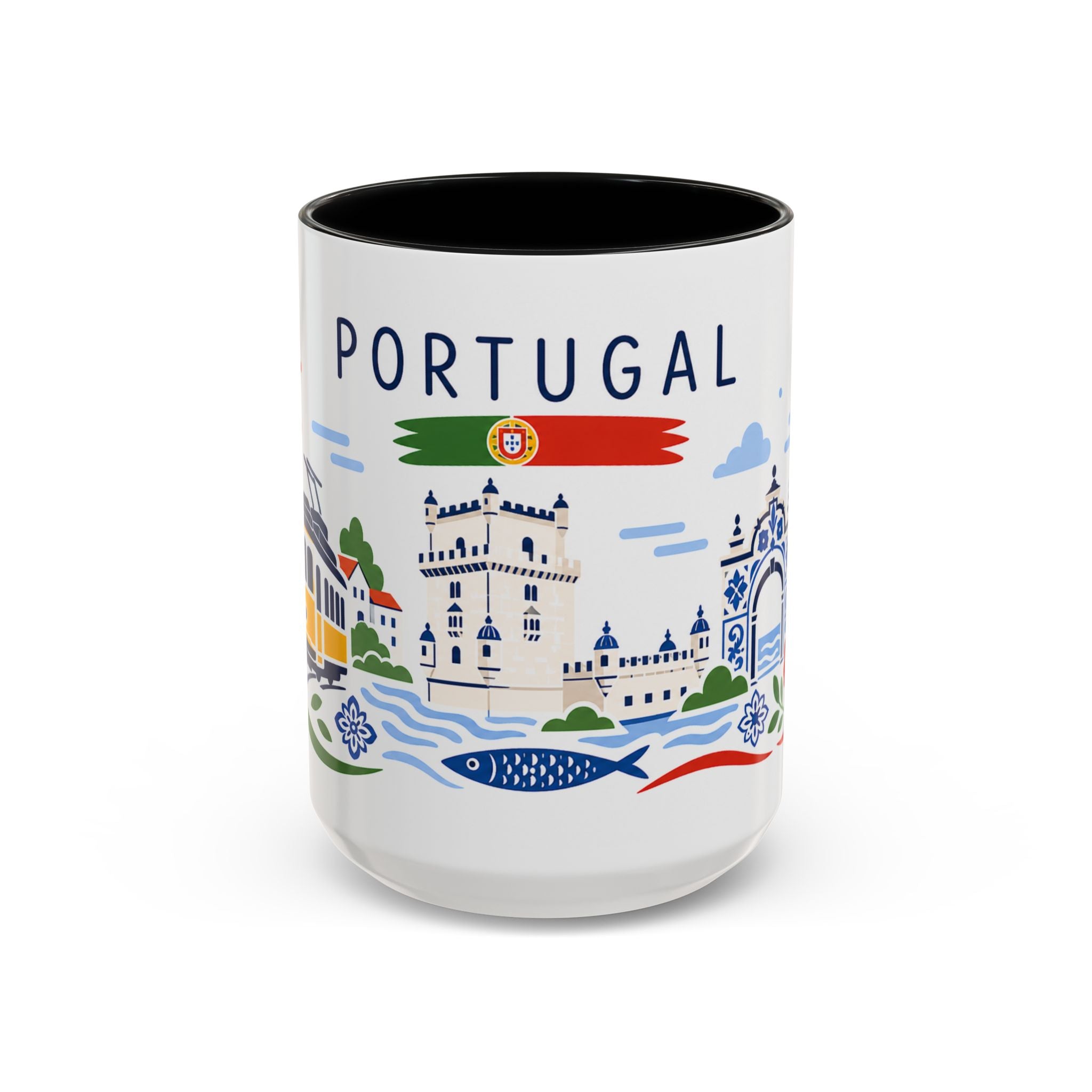 Portugal Coffee Mug | Travel Souvenir Accent Mug | Country Gift Ceramic Cup 11oz 15oz