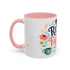 Retired And Fabulous Coffee Mug | Retirement Gift For Women Men | Accent Color Ceramic 11oz 15oz