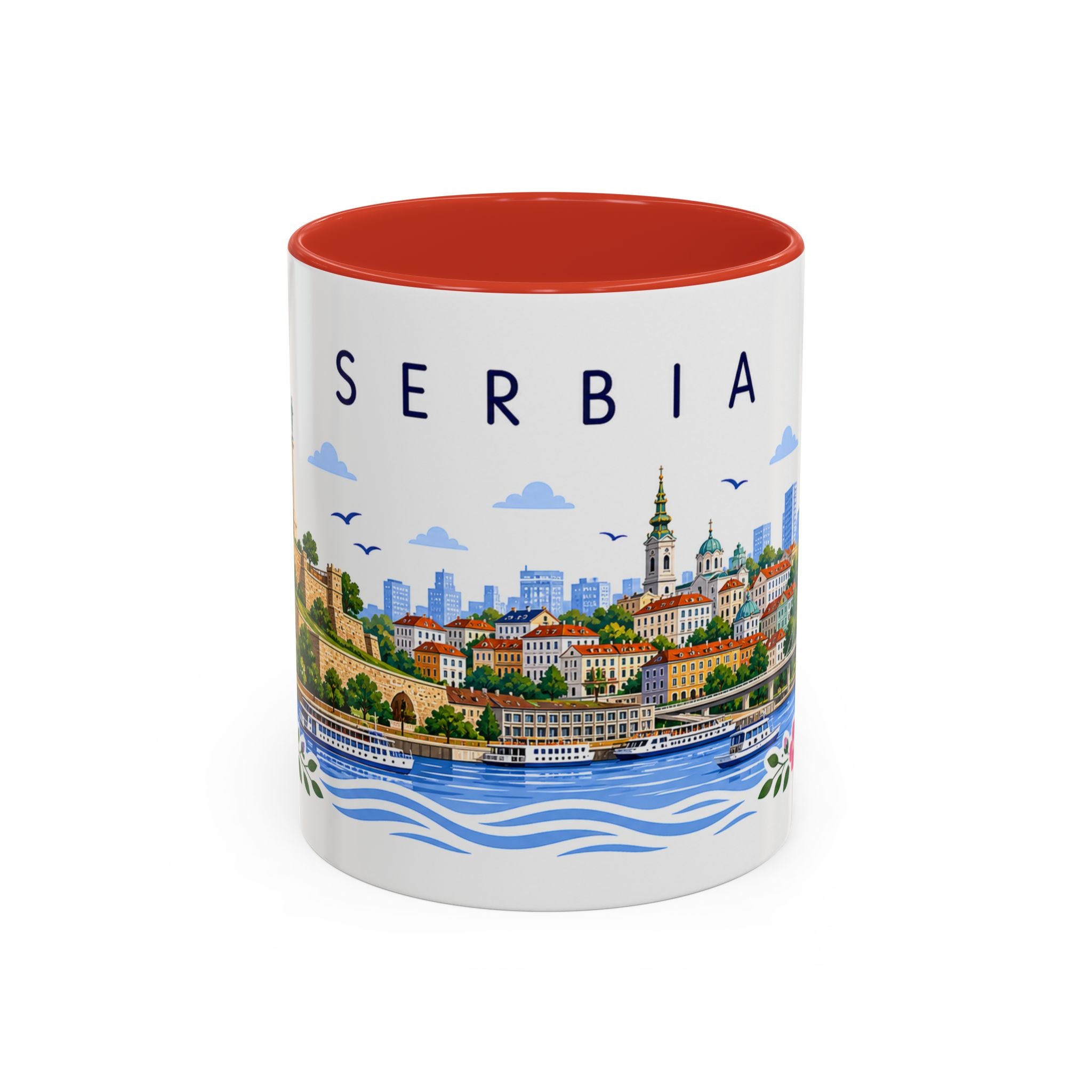 Serbia Coffee Mug | Travel Souvenir Accent Mug | Place Gift Ceramic Cup 11oz 15oz