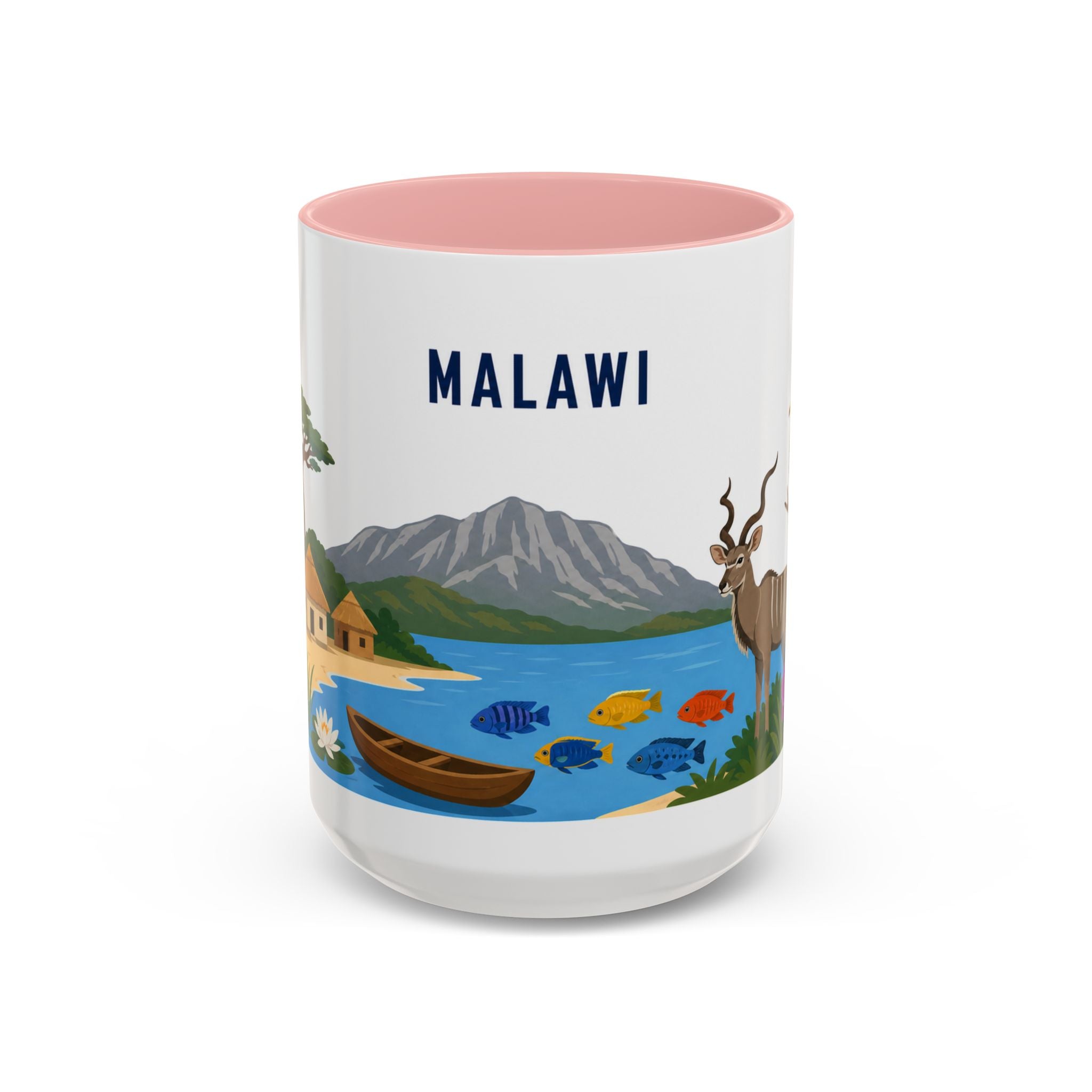 Malawi Coffee Mug | Travel Souvenir Accent Mug | Country Gift Ceramic Cup 11oz 15oz