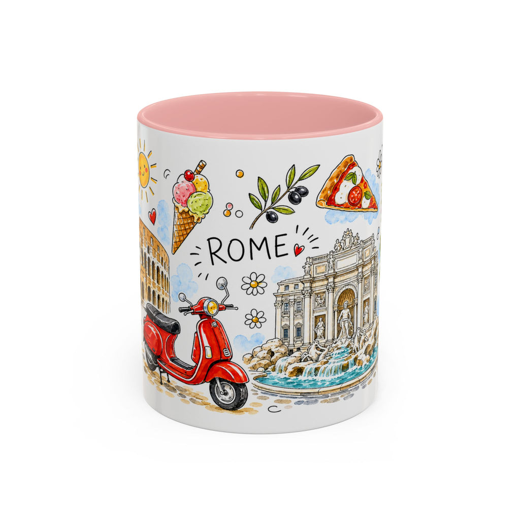 Rome Travel Mug | European City Souvenir Accent Coffee Mug | 11oz 15oz Ceramic Cup