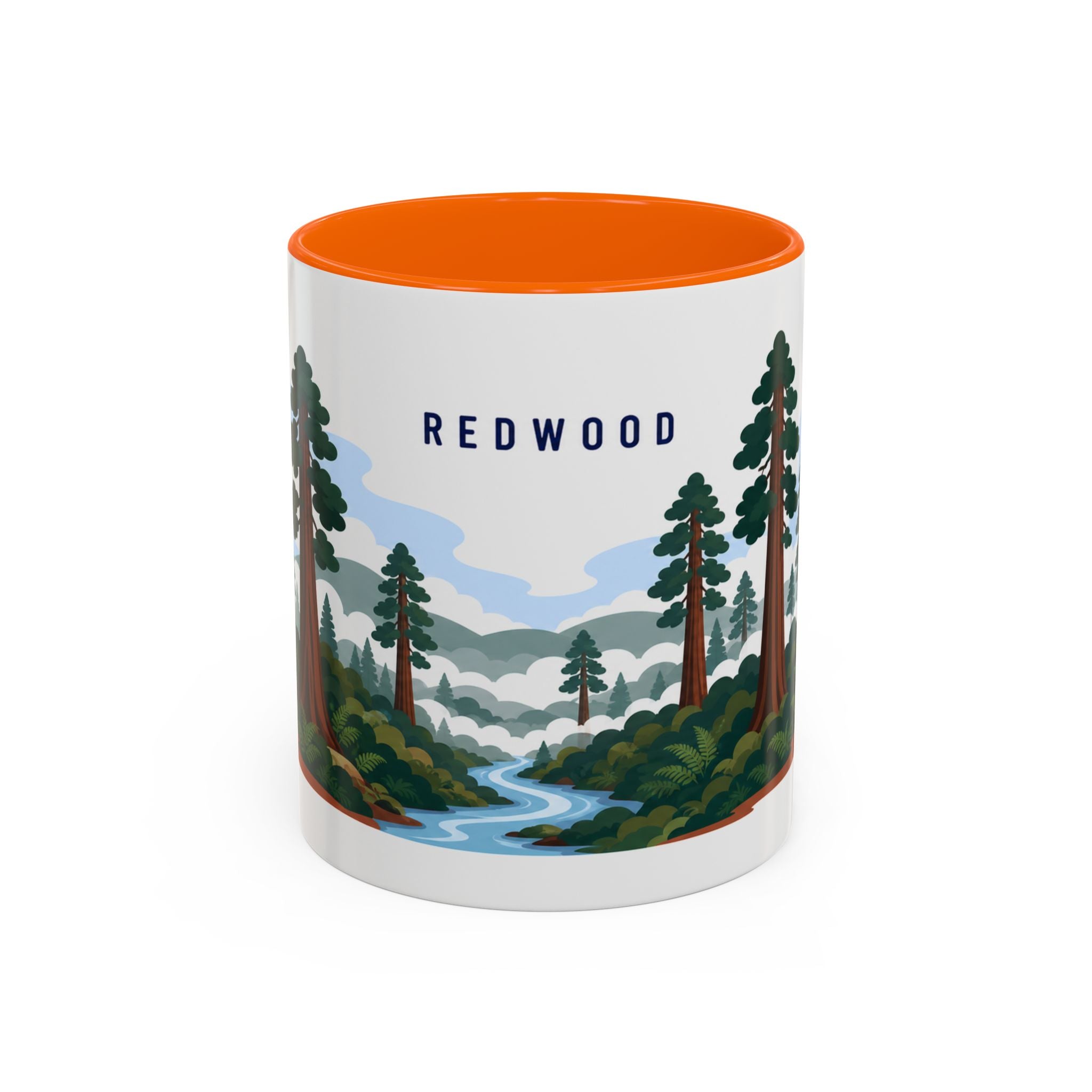 Redwood National Park Coffee Mug | Solid Color Block Park Souvenir | 11oz 15oz Accent Mug