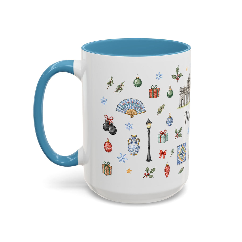 Madrid Christmas Mug | Watercolor City Souvenir, Travel Memories, Ceramic Coffee Cup