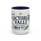 Victoria Falls Coffee Mug | Travel Destination Souvenir Gift | Accent Color Ceramic 11oz 15oz