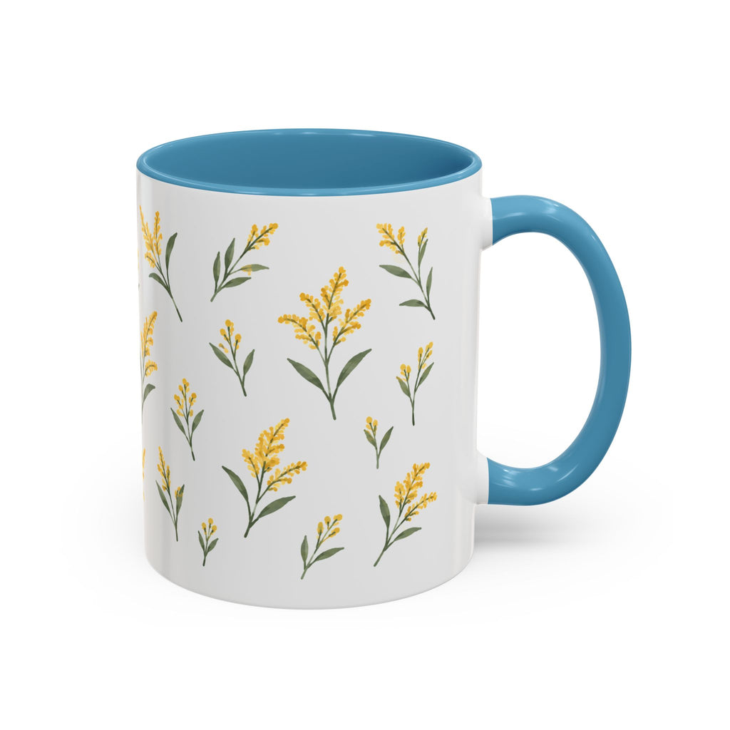 Nebraska Goldenrod Mug, State Flower Floral Coffee Cup, 11oz Botanical Gift